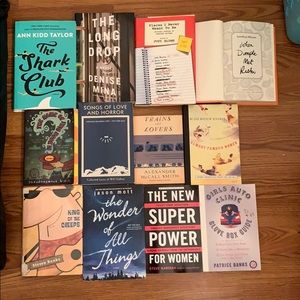 all books $7 for 1 $10 for two. $40 for all.